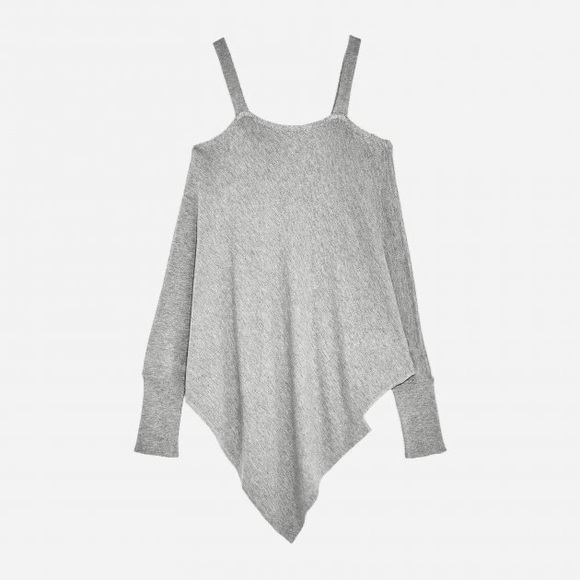 Zara Sweaters - *SOLD* Zara Knitwear Collection Cold Shoulder Dolman Asymmetric Sweater Sz M NEW